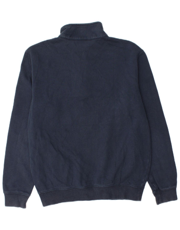 Felpa Champion da uomo con zip e collo, piccola, in cotone blu navy
