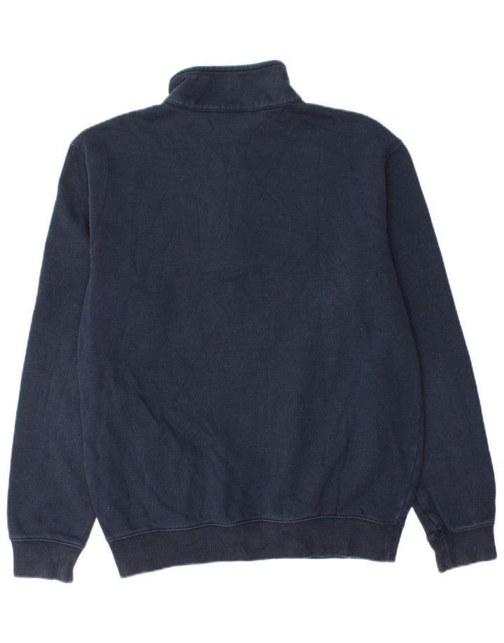 Felpa Champion da uomo con zip e collo, piccola, in cotone blu navy