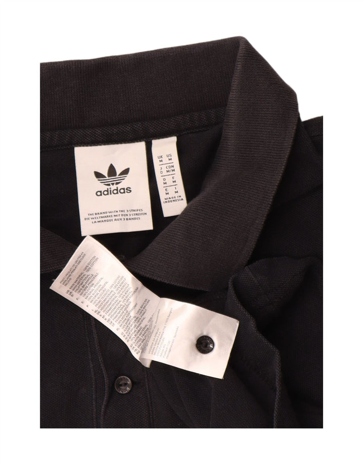 Polo Adidas da uomo in cotone nero medio