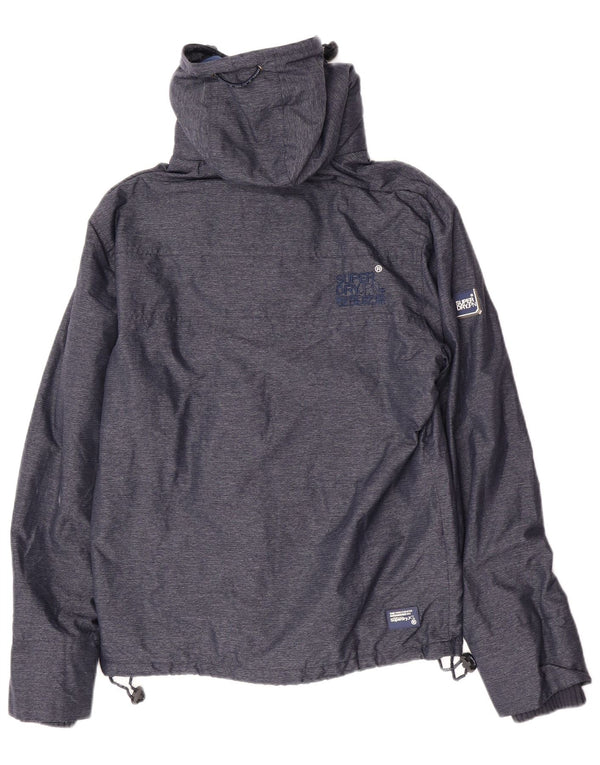 Giacca a vento con cappuccio da uomo Superdry Windcheater UK 36 Small Blu Navy