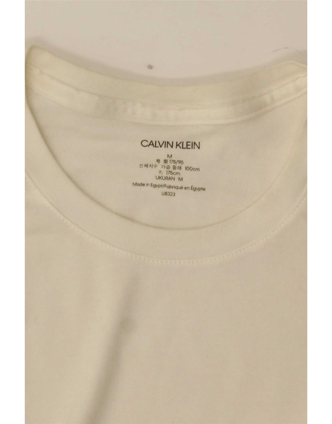 Calvin Klein Jeans Top da uomo a maniche lunghe bianco medio