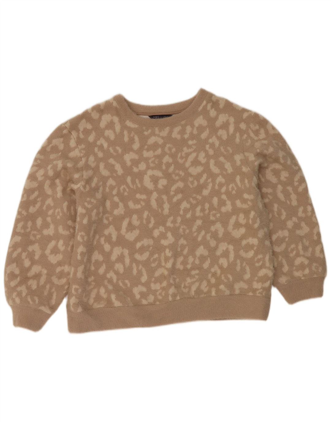 Maglione maglione girocollo da donna Marks & Spencer UK 14 Marrone medio