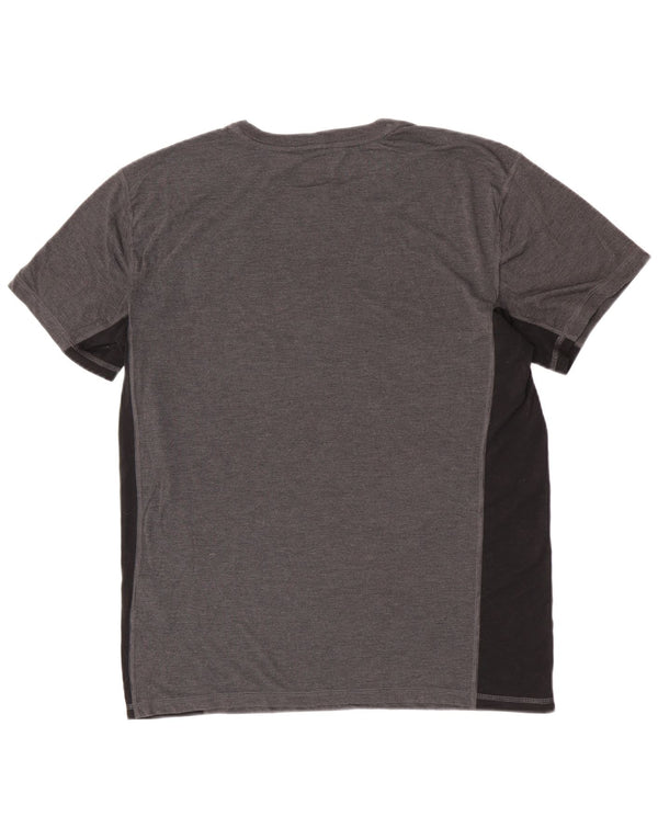 Carhartt Mens Relaxed Fit T-Shirt Top Medium Grey Colourblock Polyester