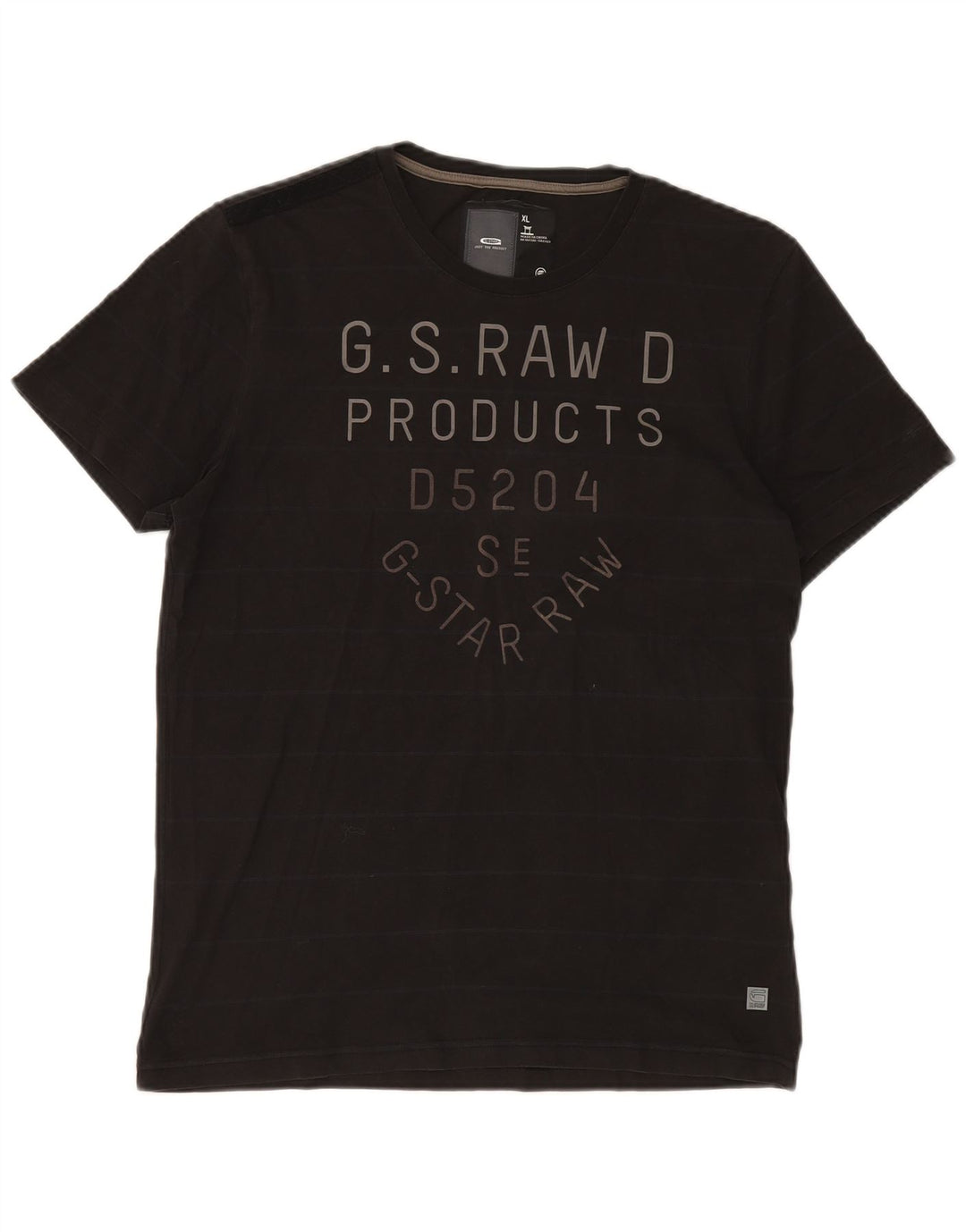 T-shirt grafica da uomo G-Star Top XL in cotone nero