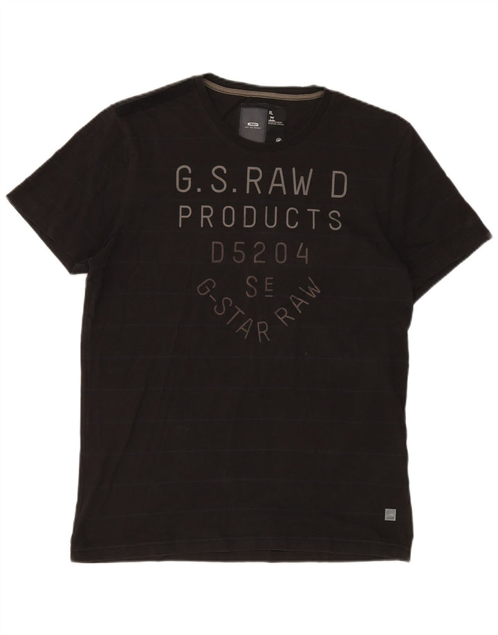 T-shirt grafica da uomo G-Star Top XL in cotone nero