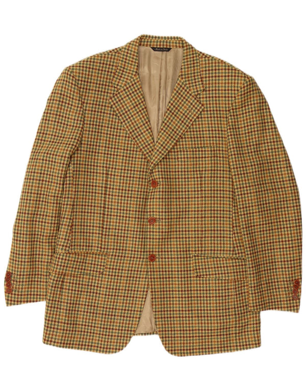 Giacca blazer da uomo a 3 bottoni Ermenegildo Zegna IT 52 grande pied de poule beige