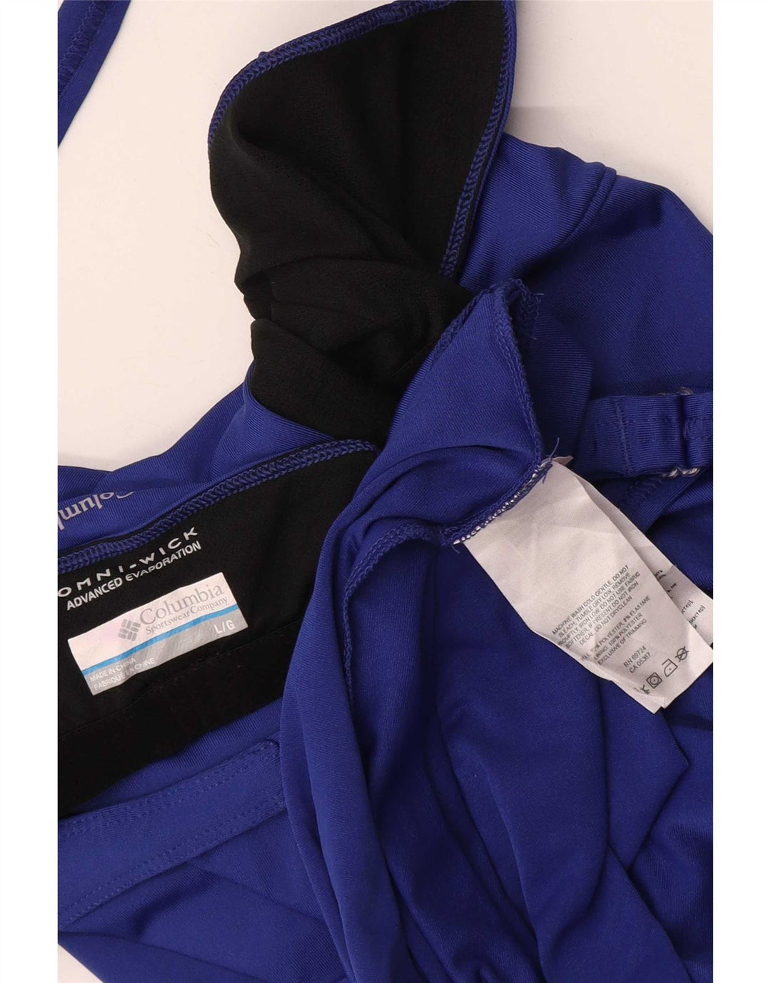 Abito Columbia Omni-Wick Halter da donna UK 14 Grande poliestere blu