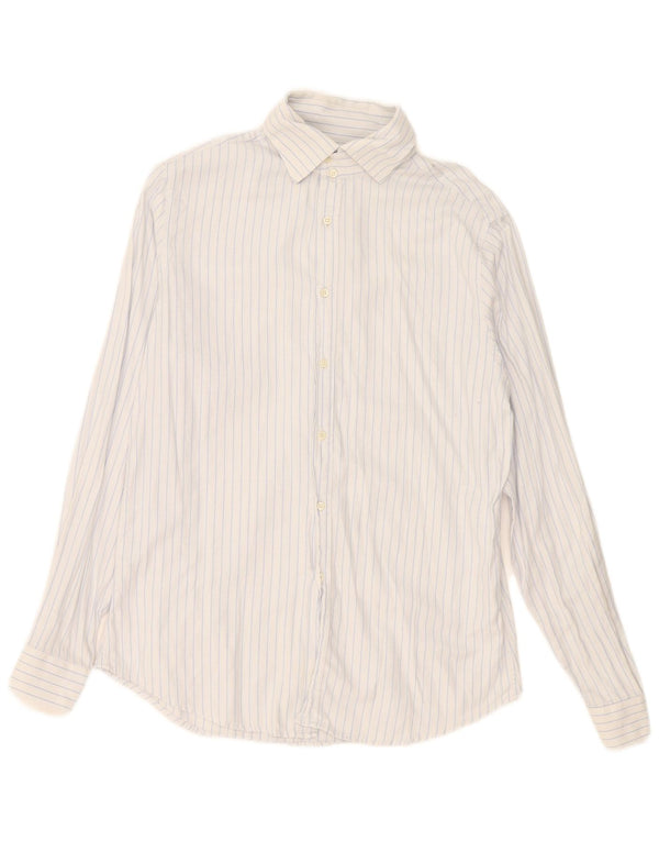 Benetton Mens Shirt Medium White Striped