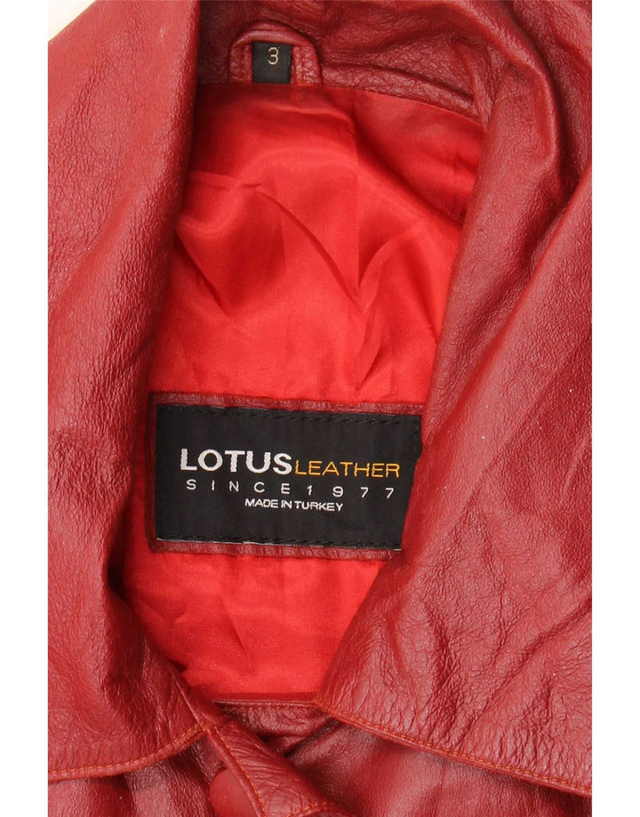 Cappotto in pelle da donna Lotus UK 14 grande bordeaux