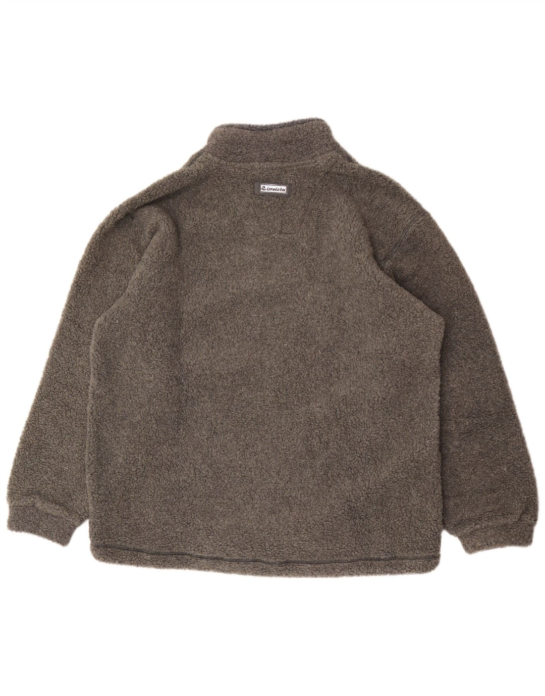 Maglione in pile da uomo Invicta con zip e collo XL in poliestere grigio