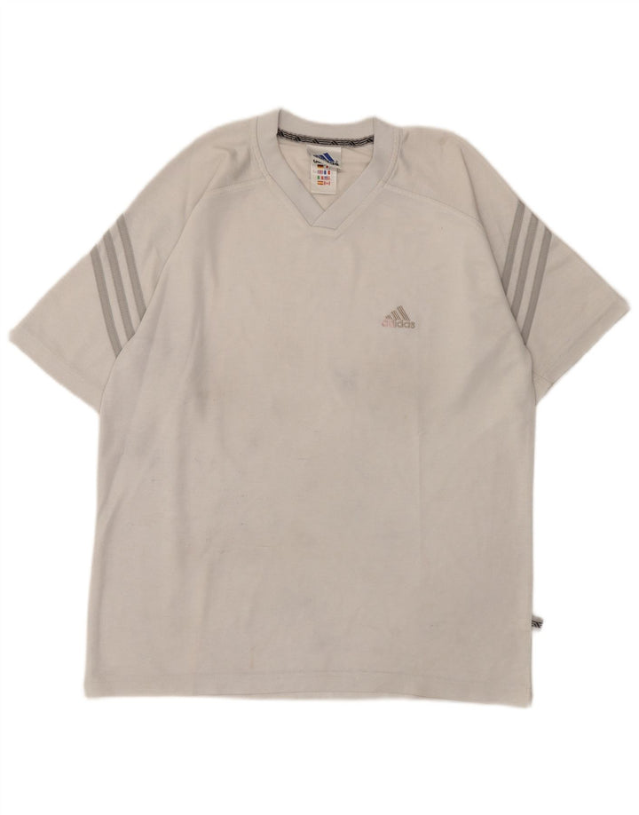 T-shirt da uomo Adidas Top UK 38/40 poliestere grigio medio