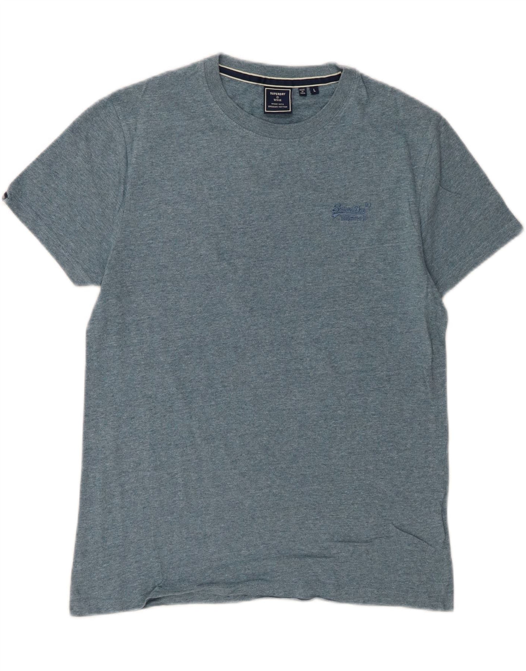 SUPERDRY Mens T-Shirt Top Large Blue Cotton Vintage Superdry and Second-Hand Superdry from Messina Hembry 