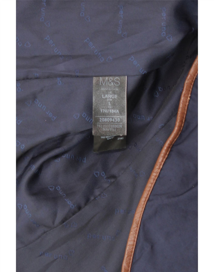 Giacca imbottita da donna Marks & Spencer UK 16 grande poliestere blu navy