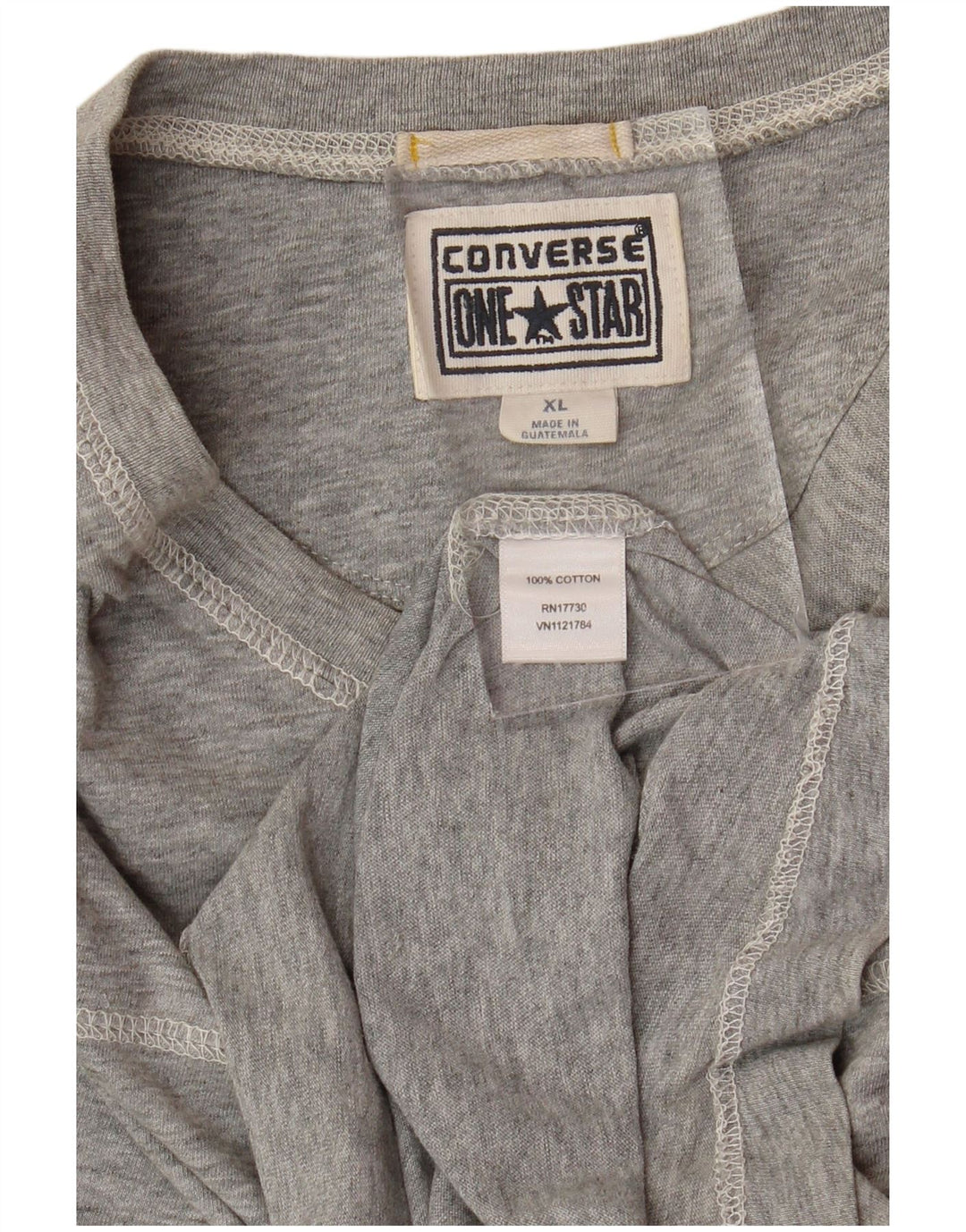 T-shirt grafica da uomo CONVERSE Top XL in cotone grigio