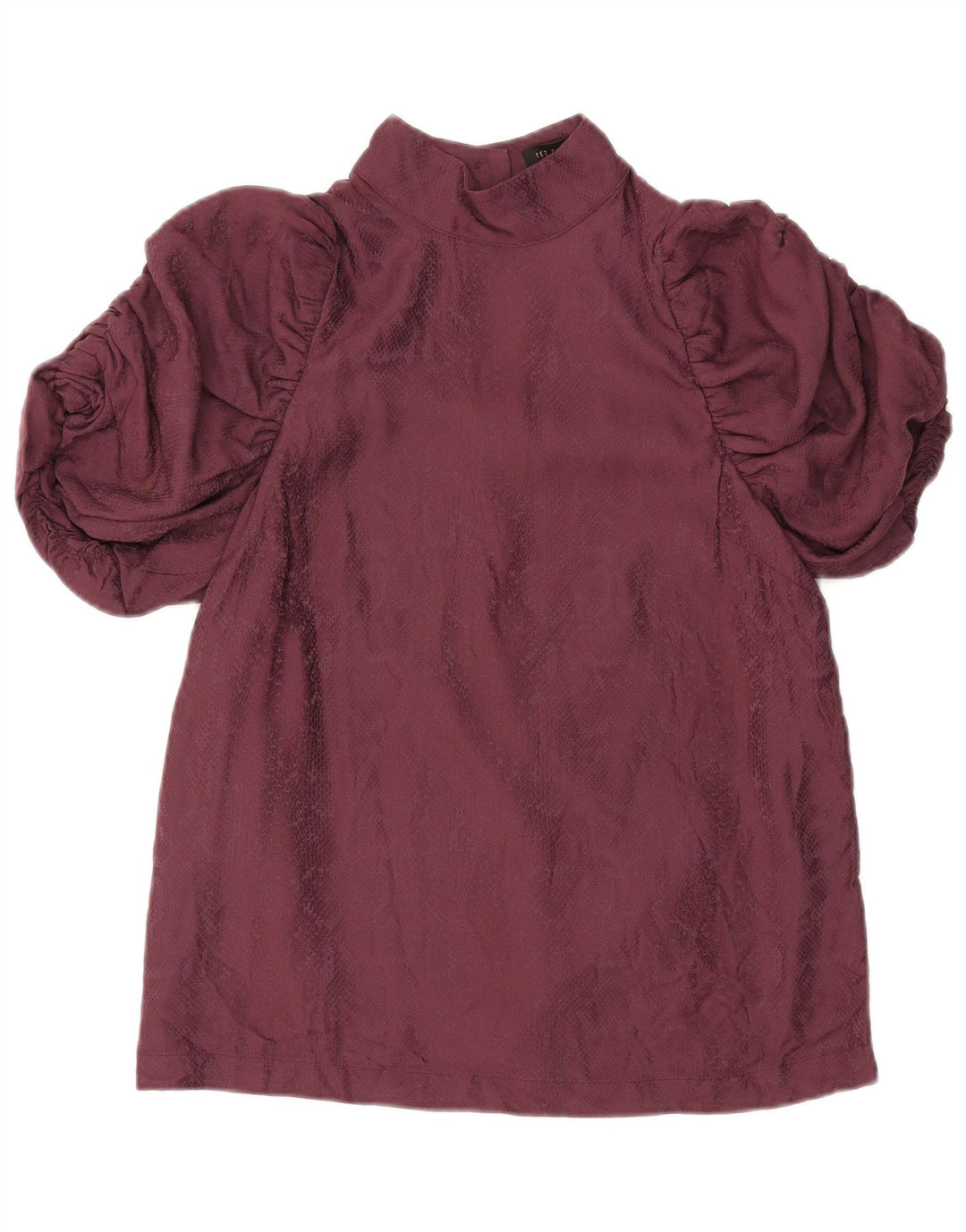 TED BAKER Womens Blouse Top UK 14 Medium Maroon Viscose