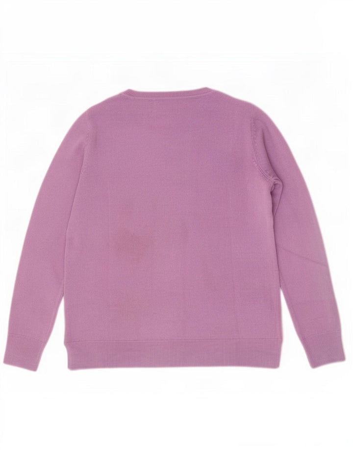 Maglione maglione girocollo da donna Marks & Spencer UK 10 piccolo viola