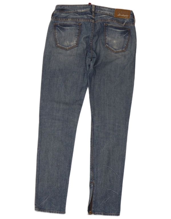 Jeans skinny effetto consumato da donna Guess W26 L29 cotone blu