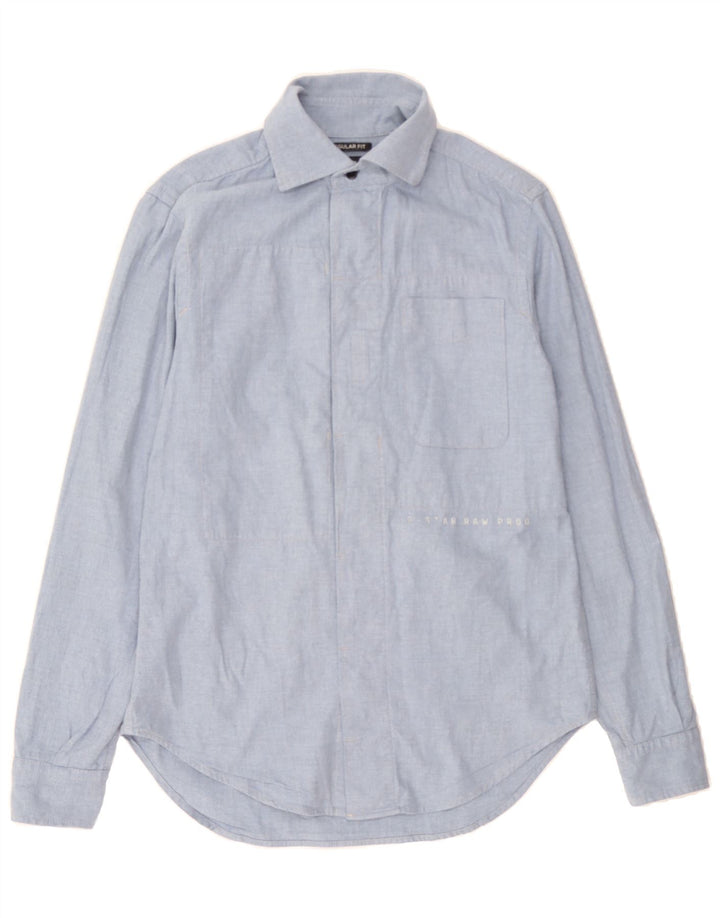 G-STAR Mens Regular Fit Shirt XS Blue Cotton Vintage G-Star and Second-Hand G-Star from Messina Hembry 