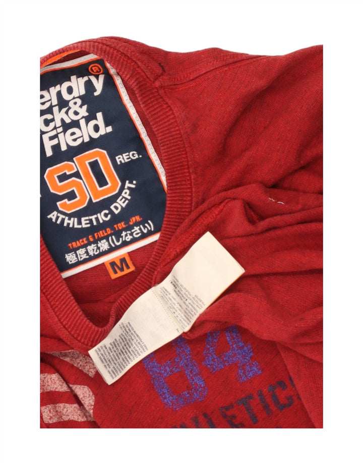 T-shirt grafica da uomo Superdry Top in cotone rosso medio