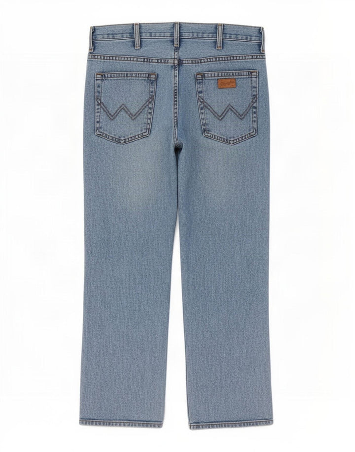Jeans dritti da uomo Wrangler vestibilità regolare W36 L29 cotone blu