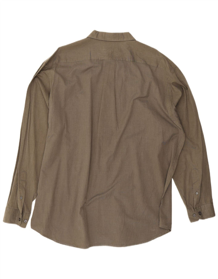Camicia da uomo Eddie Bauer XL in cotone kaki