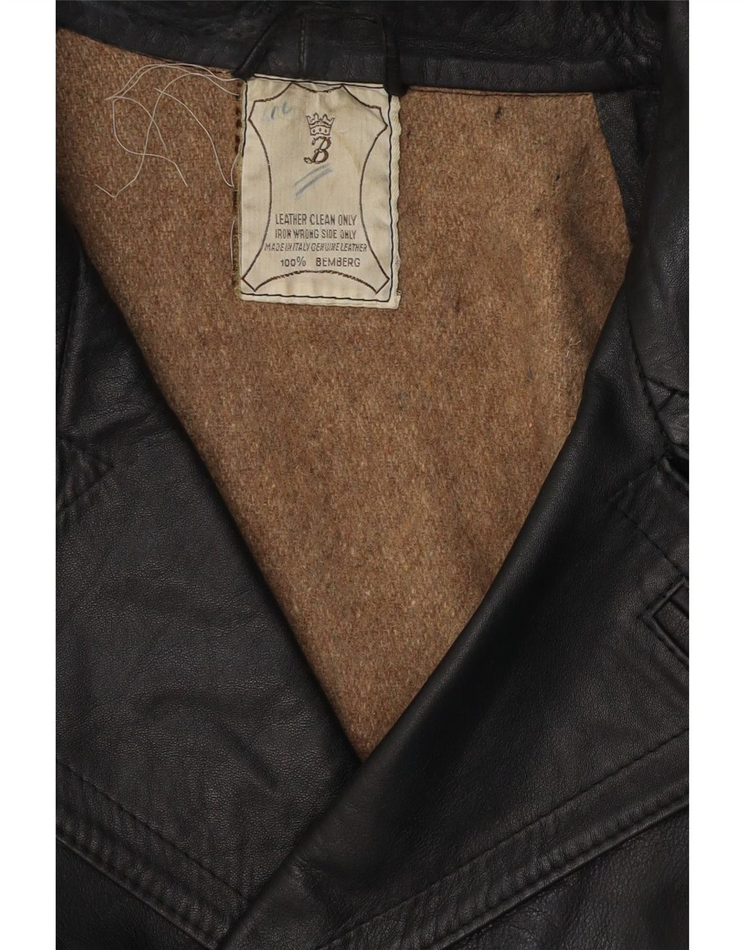 Giacca in pelle vintage da uomo UK 38 in pelle nera media