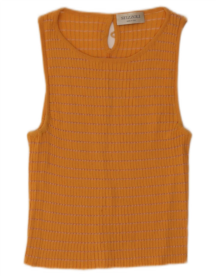 Canottiera corta da donna STIZZOLI UK 2 2XS a righe arancioni