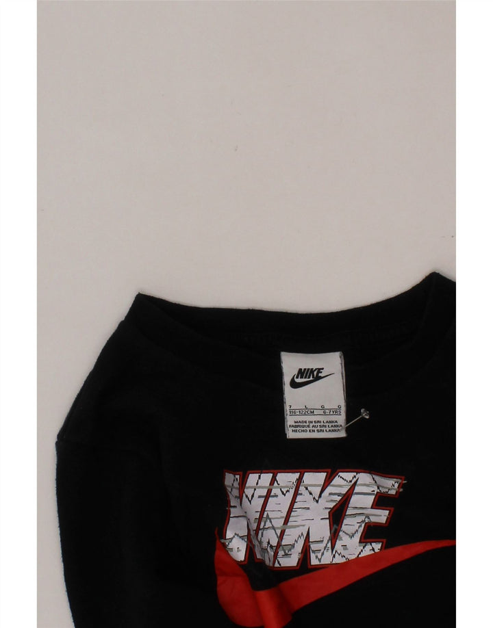Felpa con grafica NIKE per ragazzi, 6-7 anni, grande, nera