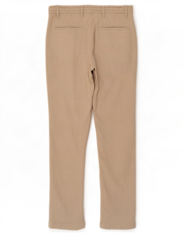 Pantaloni chino slim da uomo Zara EU 38 Small W30 L30 Lino beige