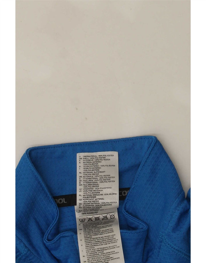 Adidas Uomo Climacool Zip Collo Pullover Tuta Top Piccolo Poliestere Blu