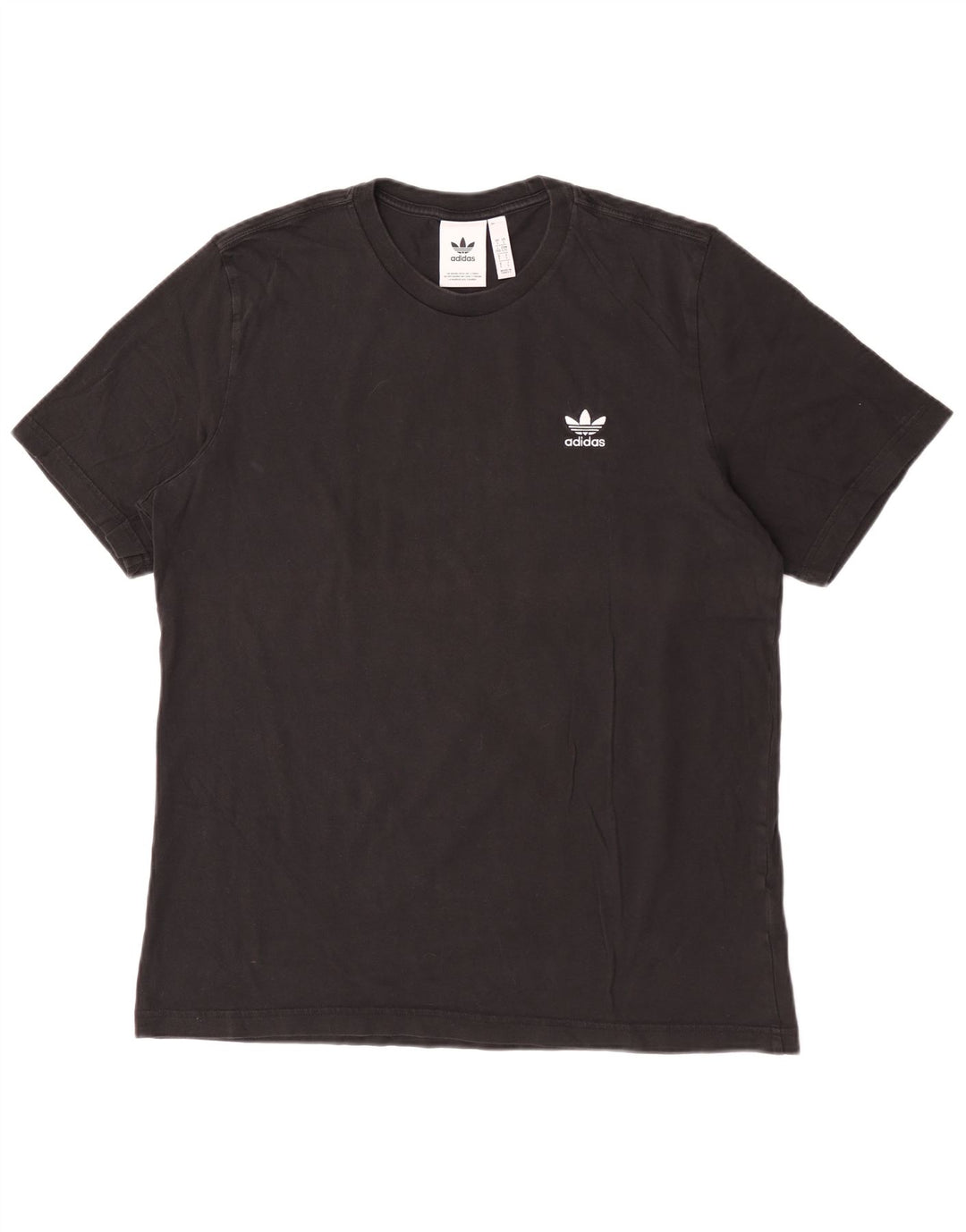T-shirt Adidas da uomo Top Large in cotone nero