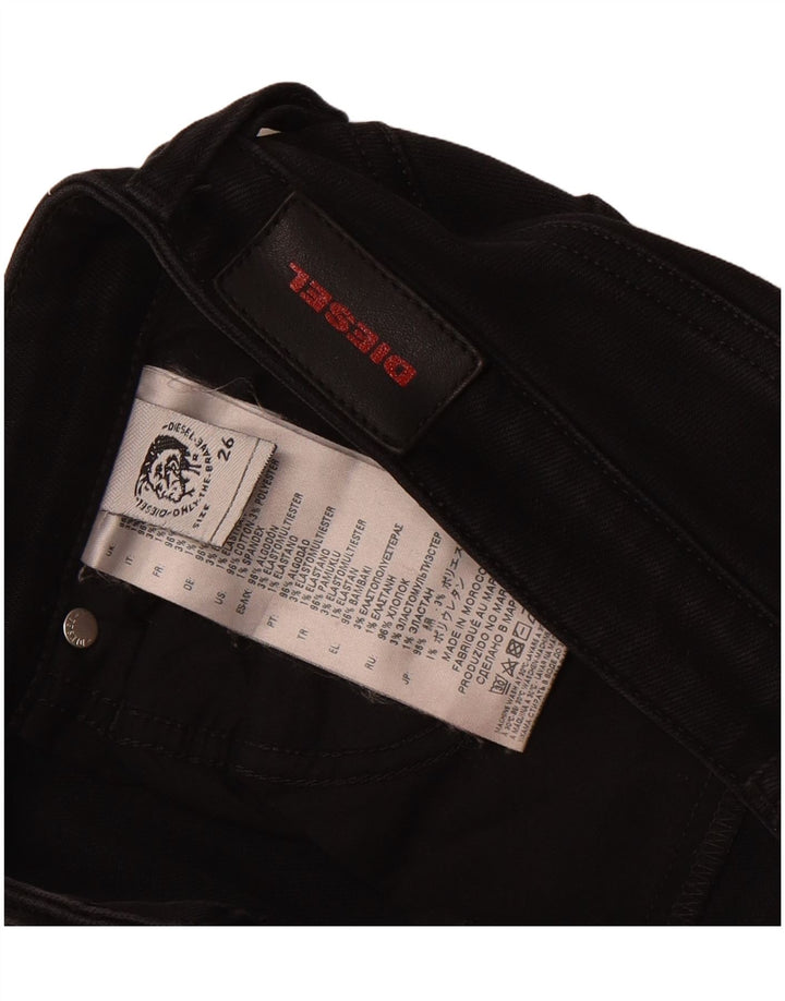 DIESEL Womens Cropped Jeans W26 L25 Black Cotton