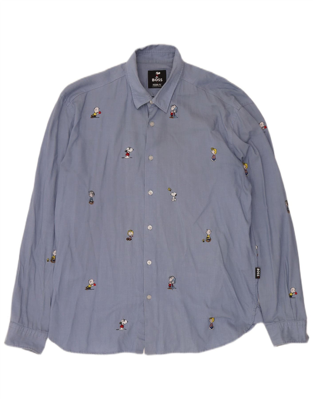 Camicia da uomo Peanuts HUGO BOSS XL in cotone blu