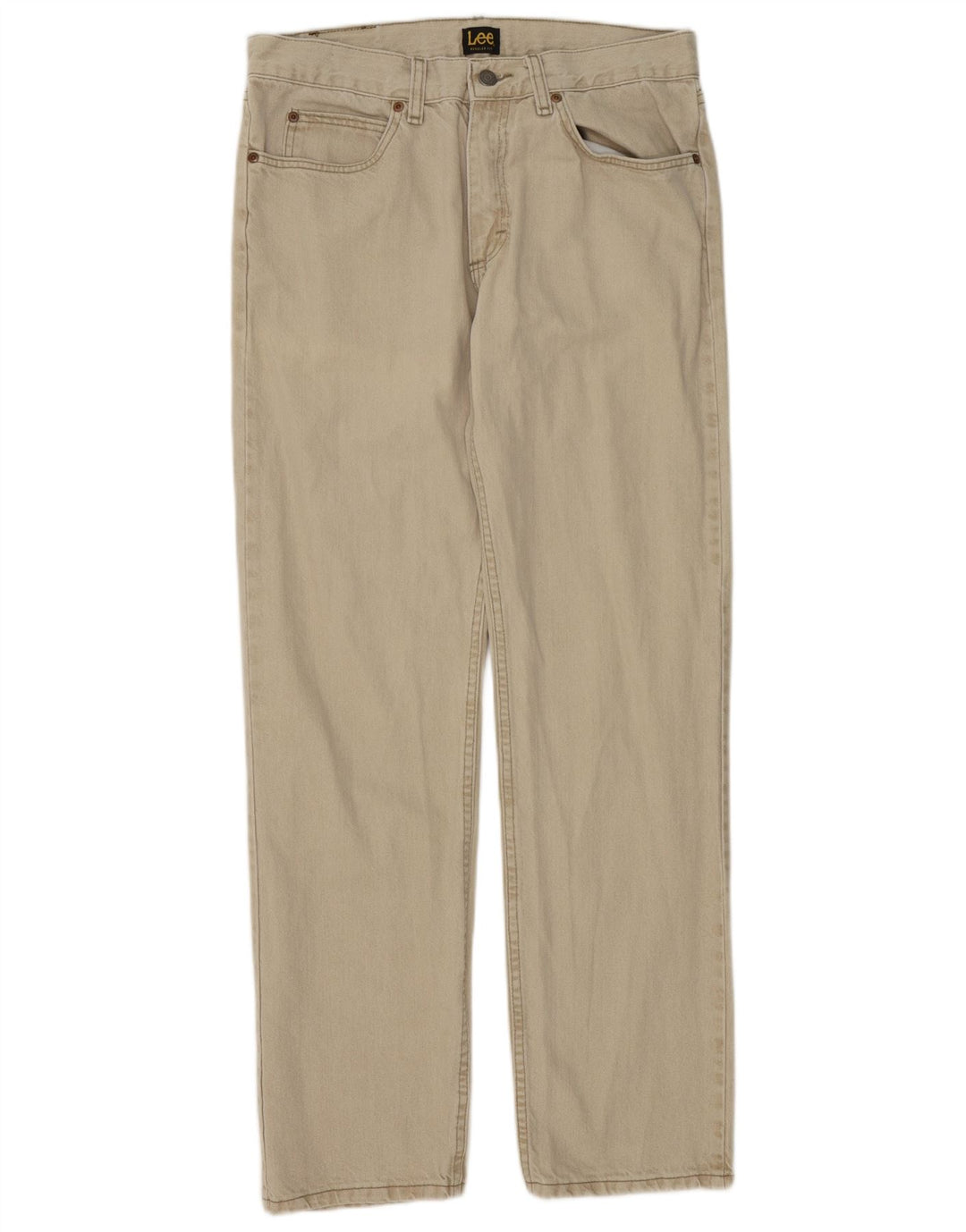 Pantaloni casual Lee da uomo vestibilità regolare W32 L34 cotone beige