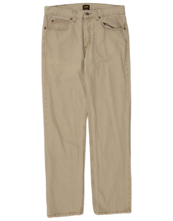 Pantaloni casual Lee da uomo vestibilità regolare W32 L34 cotone beige