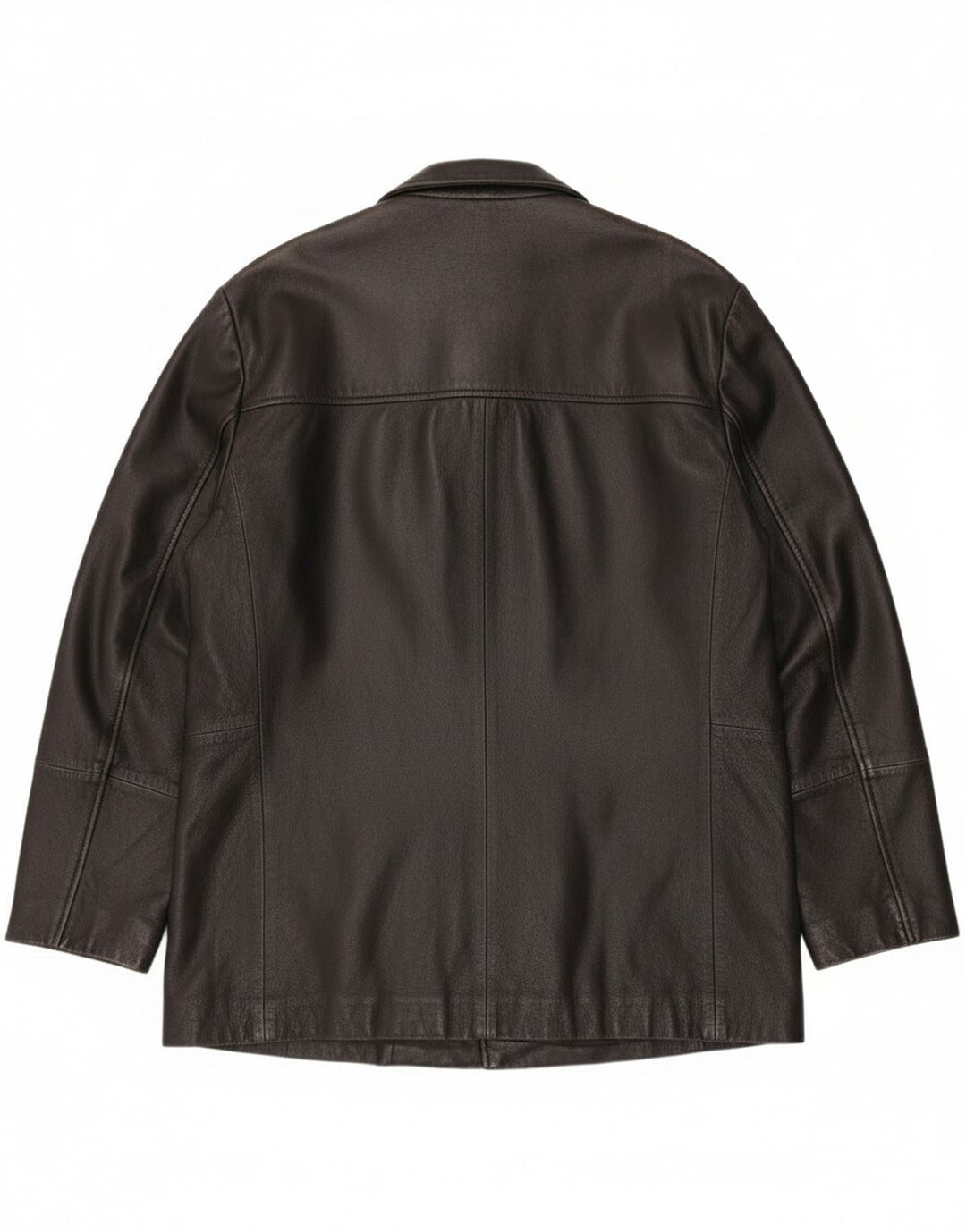 Giacca in pelle vintage da uomo UK 40 grande in pelle nera