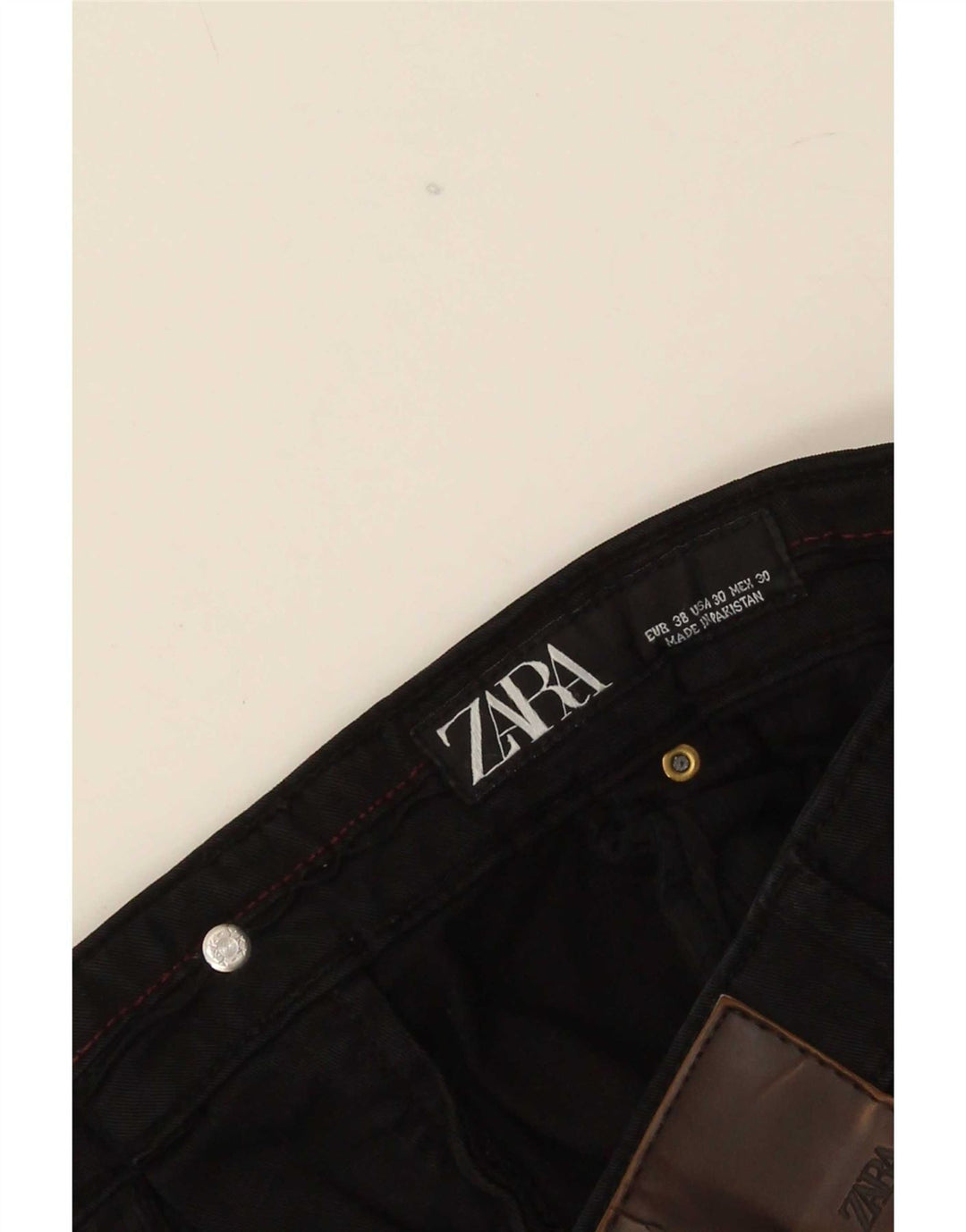 Jeans slim da uomo Zara EU 38 Small W30 L28 Nero