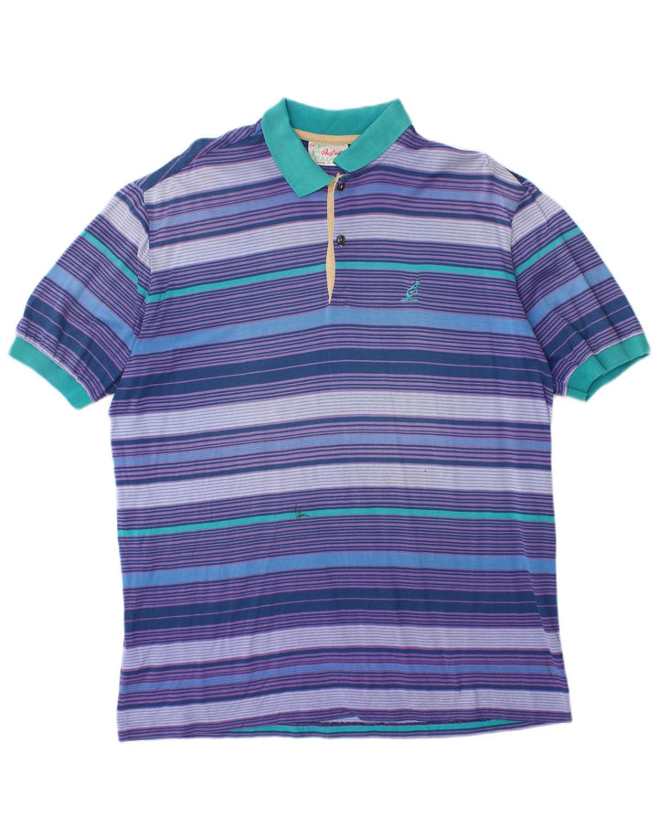 Polo Rugby Uomo AUSTRALIAN L'ALPINA IT 52 Large a Righe Multicolori