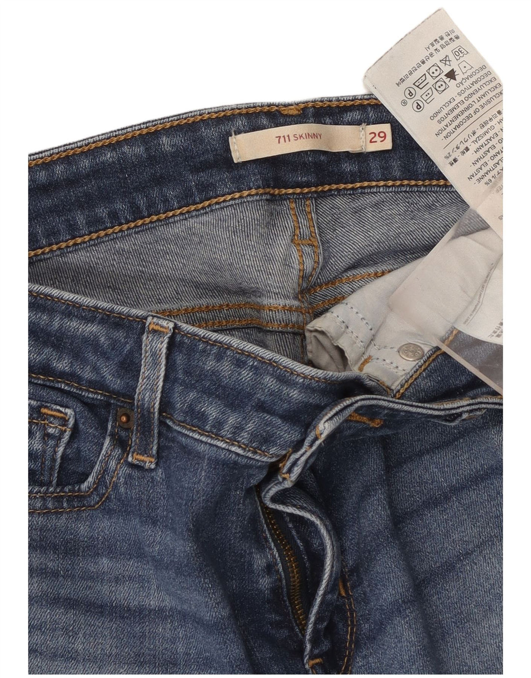 Jeans Levi's da donna 711 skinny W29 L26 cotone blu