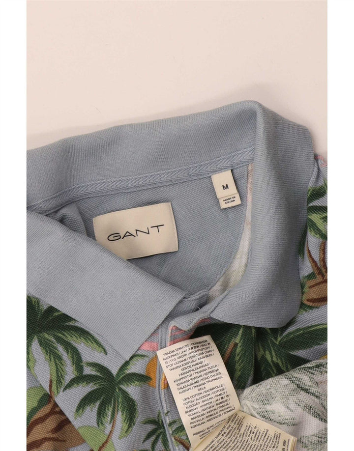 Polo hawaiana da uomo Gant in cotone blu medio