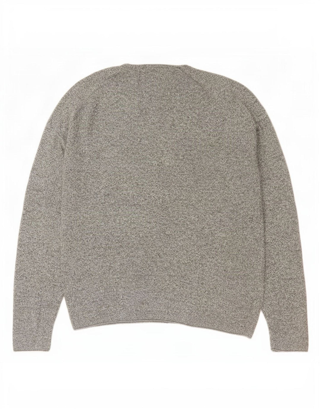 Maglione maglione girocollo da uomo Zara grande grigio screziato