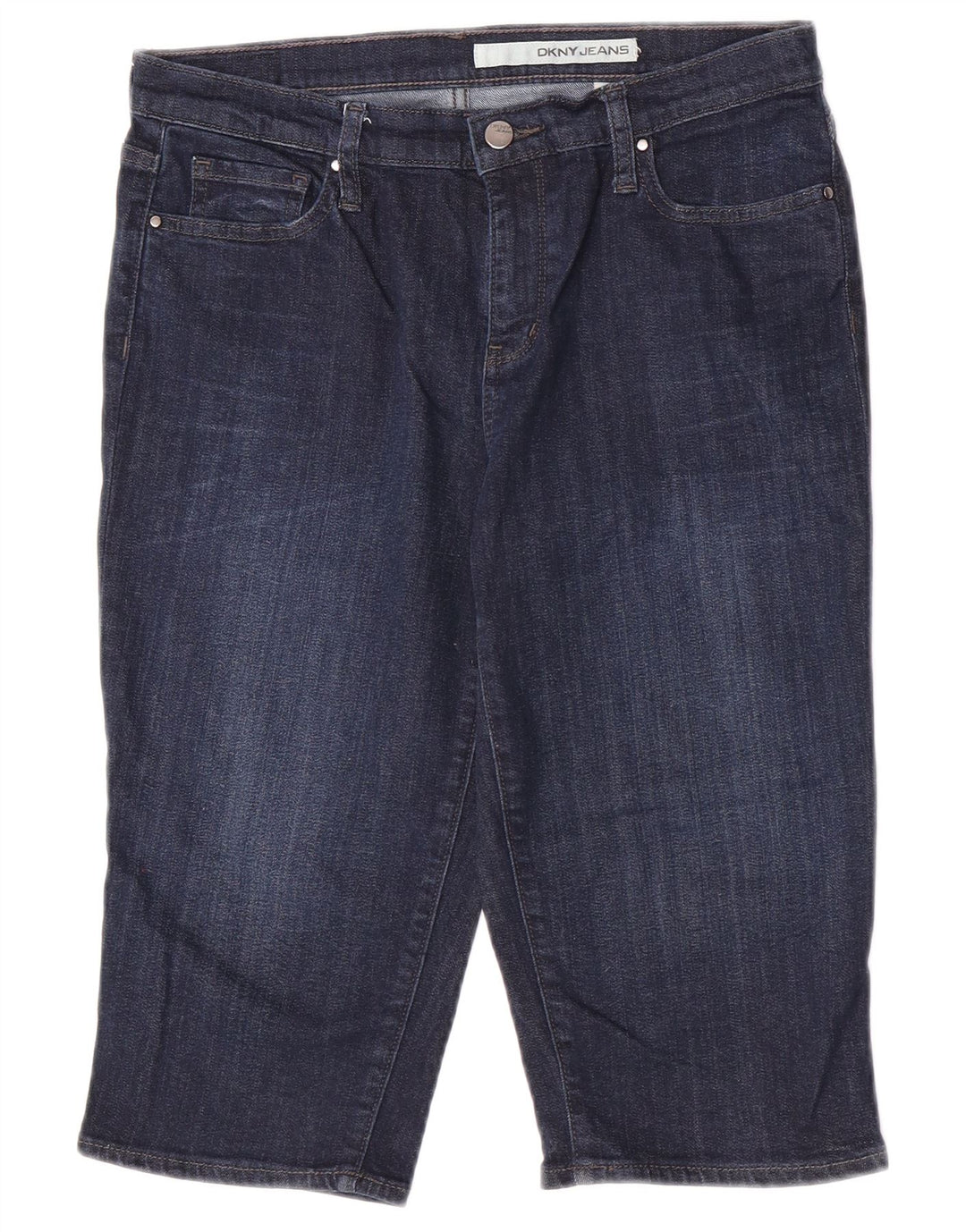 Pantaloncini di jeans da donna Dkny US 8 medi W30 cotone blu navy