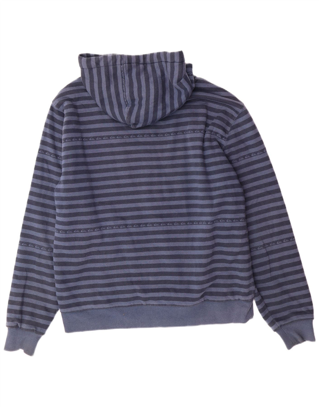 Maglione con cappuccio e zip Sherpa da uomo QUIKSILVER XL in cotone a righe blu