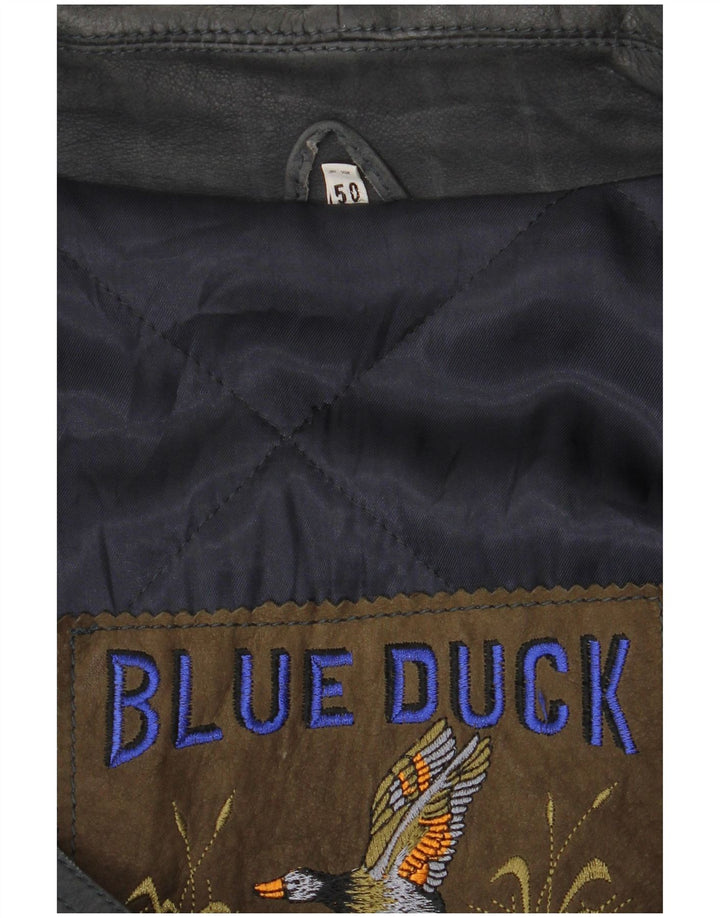 Cappotto in pelle da uomo Blue Duck IT 50 Large Blu Navy