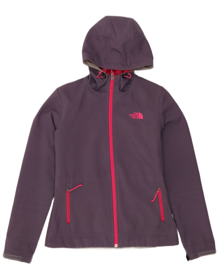 THE NORTH FACE Giacca a vento con cappuccio da donna UK 10 Small Viola