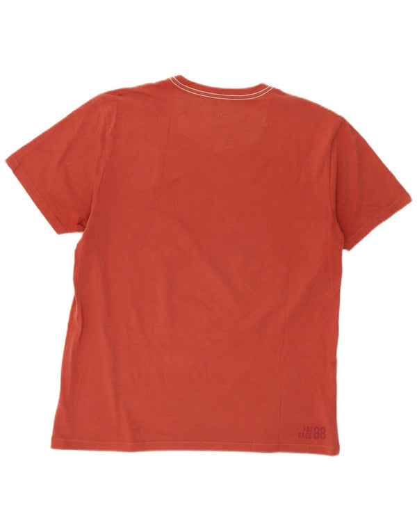 T-shirt grafica da uomo Fat Face Top in cotone rosso medio