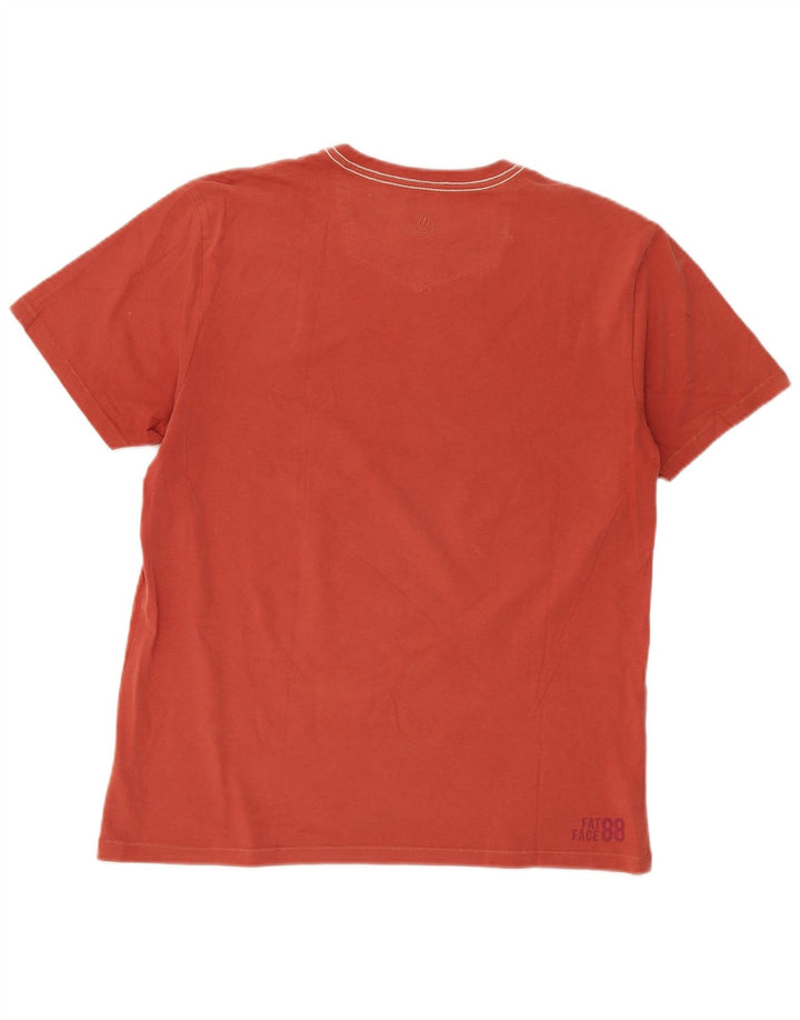 T-shirt grafica da uomo Fat Face Top in cotone rosso medio
