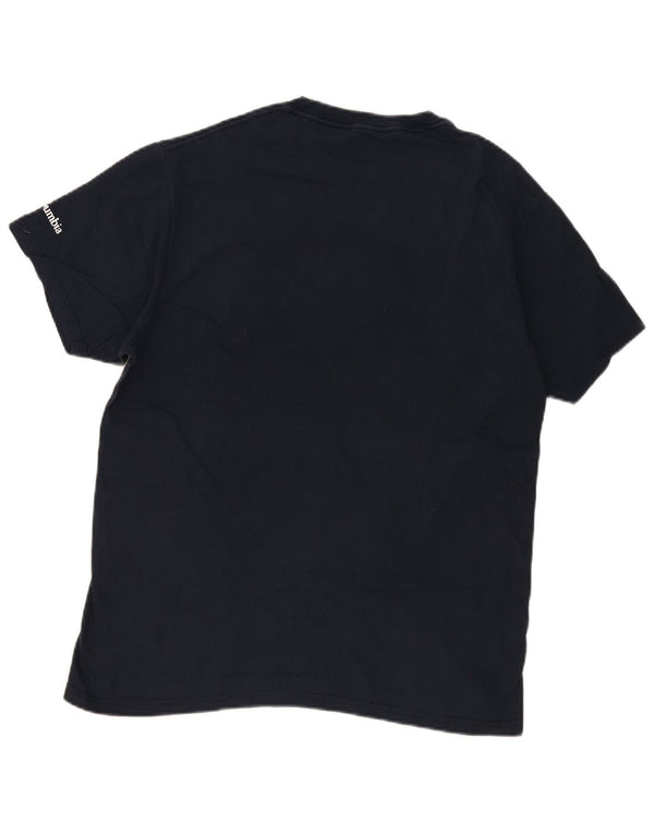 T-shirt grafica da uomo Columbia Top grande in cotone blu navy