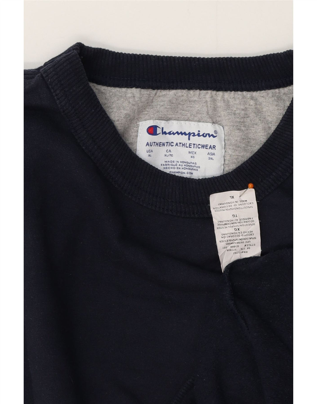 CHAMPION Felpa da uomo Maglione XL Blu navy in cotone