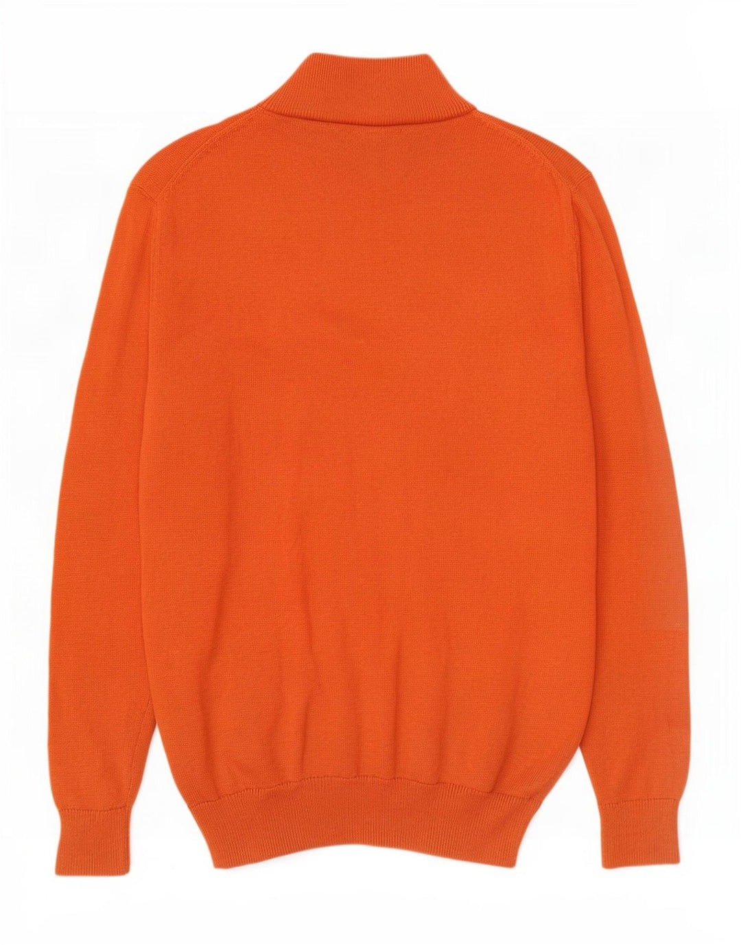 Crew Clothing Maglione da uomo con zip e collo grande in cotone arancione